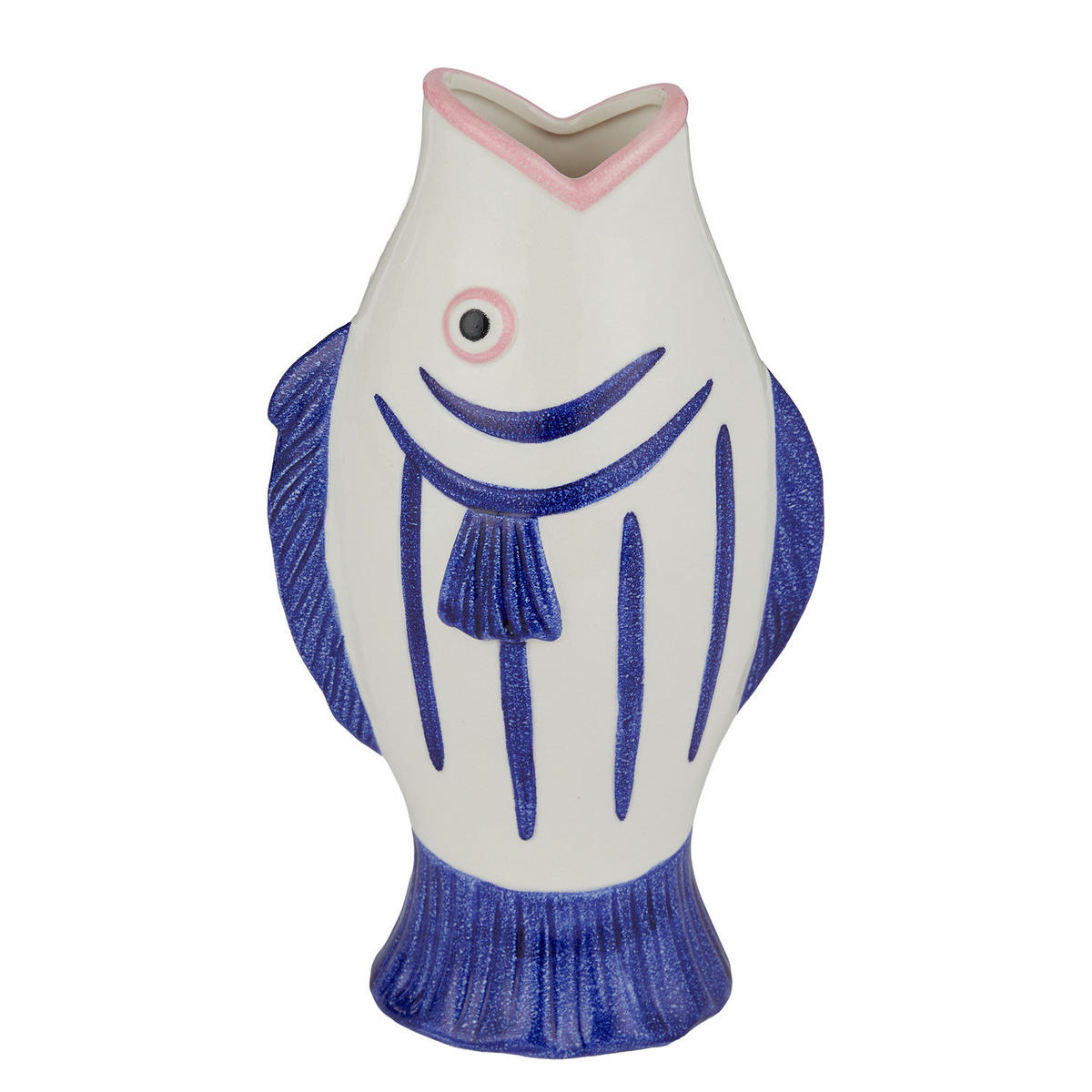 VASE Bacalhau Fisch 15cm - Blau, Keramik (15cm) - Butlers
