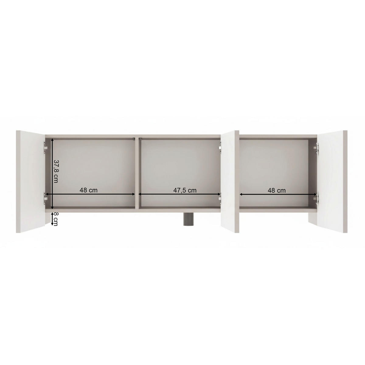 TV stolek Arkadia, dub, 150 cm - tmavě hnědá, kompozitní dřevo (150/49/35cm) - Selsey