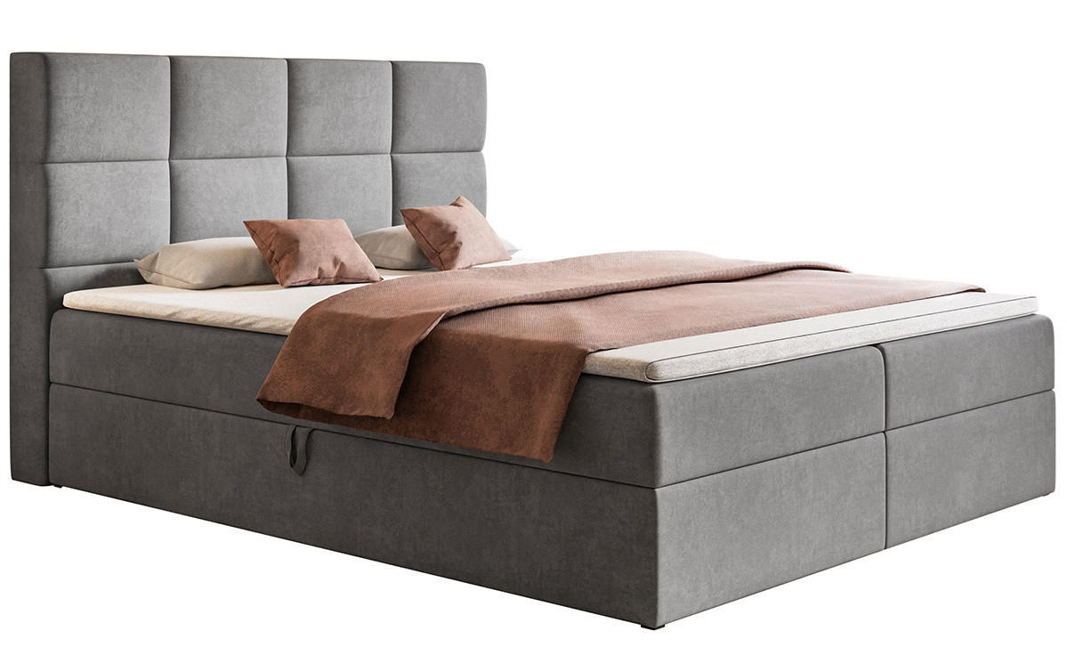 BETT Grau FOX 5 180x200 cm - Grau, Textil (180/200cm) - Sepro Meble