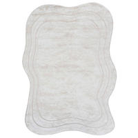 TEPPICH Weiß Abstrakt - Kurzflor Unregelmäßig Unregelmäßige Form - Ecru - 200 x 300 cm - Creme, Textil (200/300cm) - Mazovia