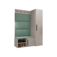 GARDEROBEN-SET Medi II - Kaschmir/Schwarz, Holzwerkstoff/Kunststoff (40/191/50cm) - MIRJAN24