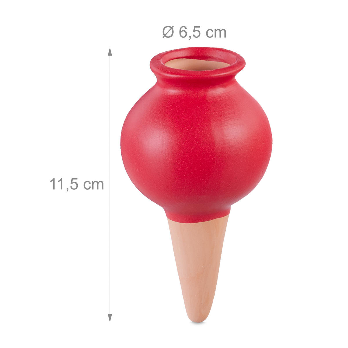 4XTONKEGEL - Multicolor, Keramik (6.5/11.5/6.5cm) - Relaxdays