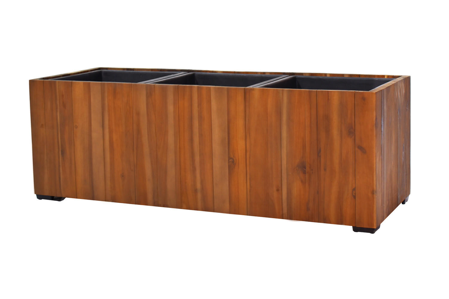 PFLANZKASTEN Colorado 4, 83x21x20,5 cm, Akazienholz, Braun - Braun, Holz (21/20.5/83cm) - dasmöbelwerk