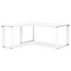 ECKSCHREIBTISCH Holz Metall Chromakzente KERIX, Weiß 170x160x74 cm - Weiß, Holz/Metall (160/170/74cm) - KADIMA DESIGN