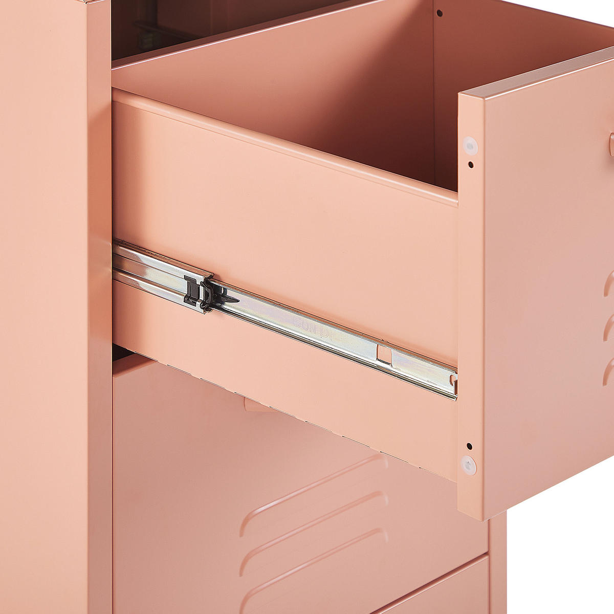 AKTENSCHRANK pfirsichrosa Wostok - Pink, Metall (43/103/40cm) - Beliani