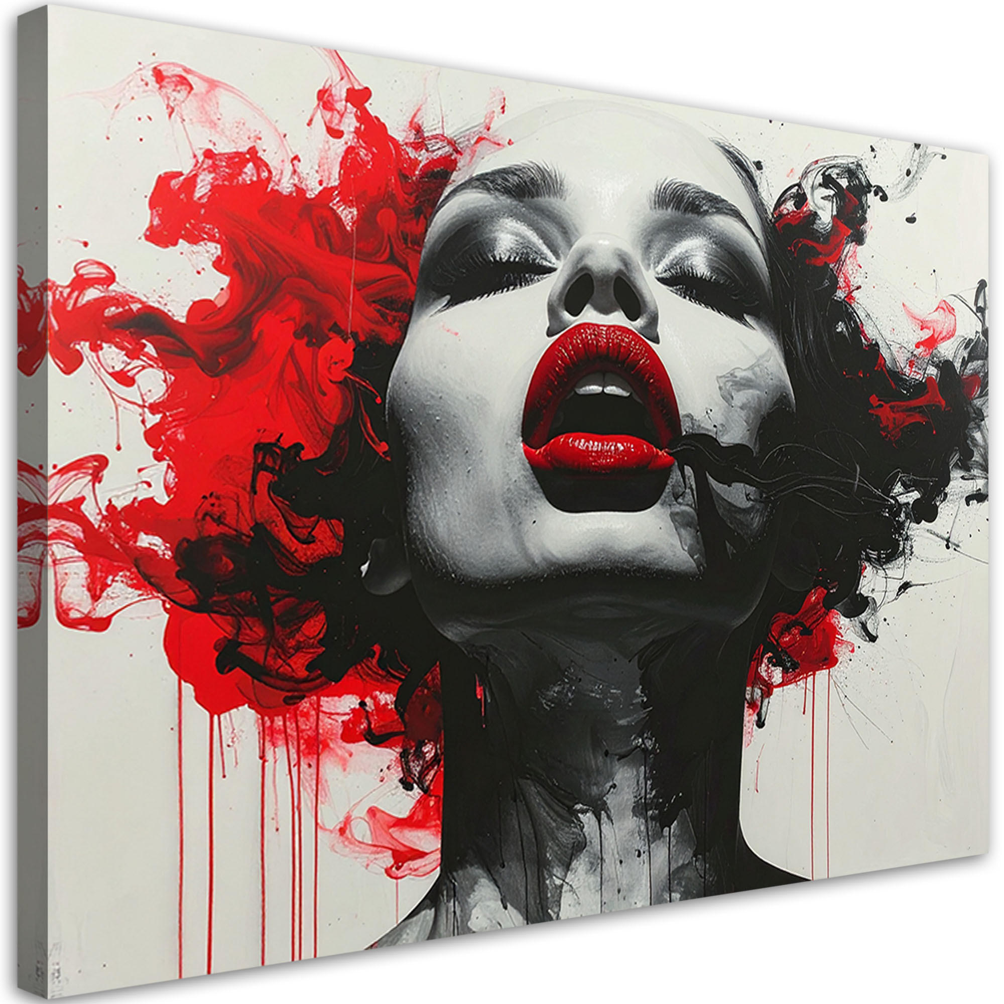 Feeby Leinwandbild Rot 100x70 cm