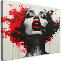 LEINWANDBILD Menschen & Charaktere 30x20cm - Rot, Textil (30/20cm) - Feeby