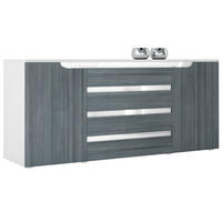 SIDEBOARD Sintra Avola-Anthrazit / Weiß Hochglanz - Anthrazit, Holzwerkstoff (166/72/35cm) - Vladon