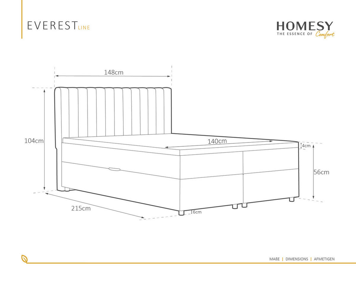 BOXBETT Everest grön 140 x 200 cm Doppelbett mit hochwertiger Bonell-Matratze und Topper - Grün, Holz (140/200cm) - Homesy