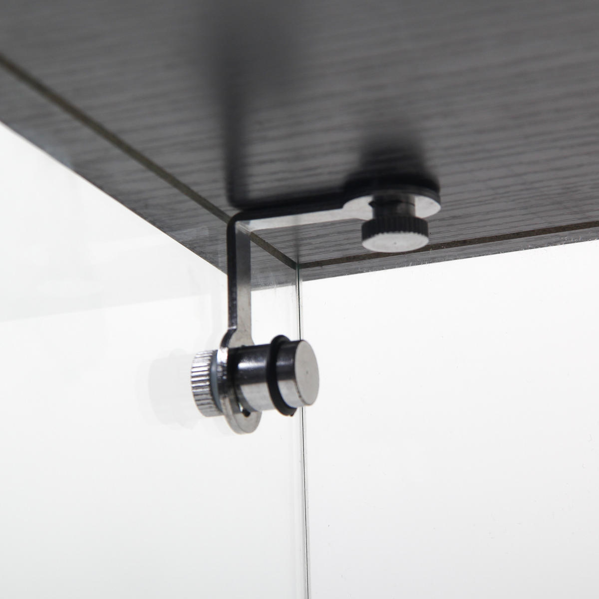 GLASVITRINE 36x42x125 cm abschließbar 3 Ablagen schwarz - Schwarz, Holz (43/126/37cm) - LEBENLANG