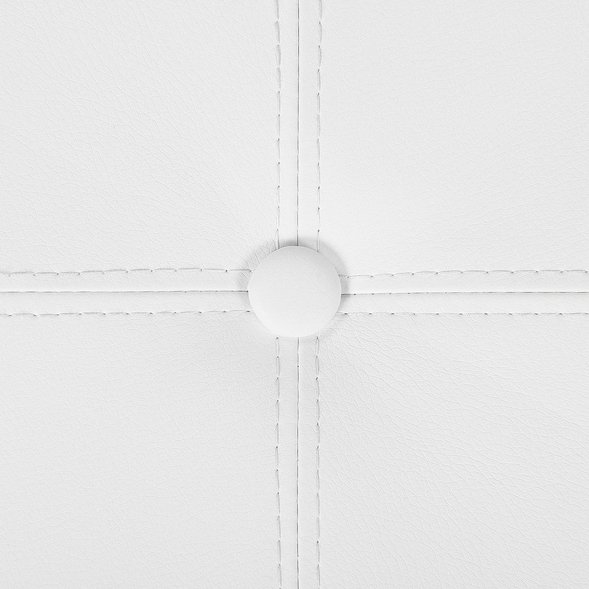 POUF Maryland 38/38/40 cm - Weiß, Kunststoff (38/40/38cm) - Beliani