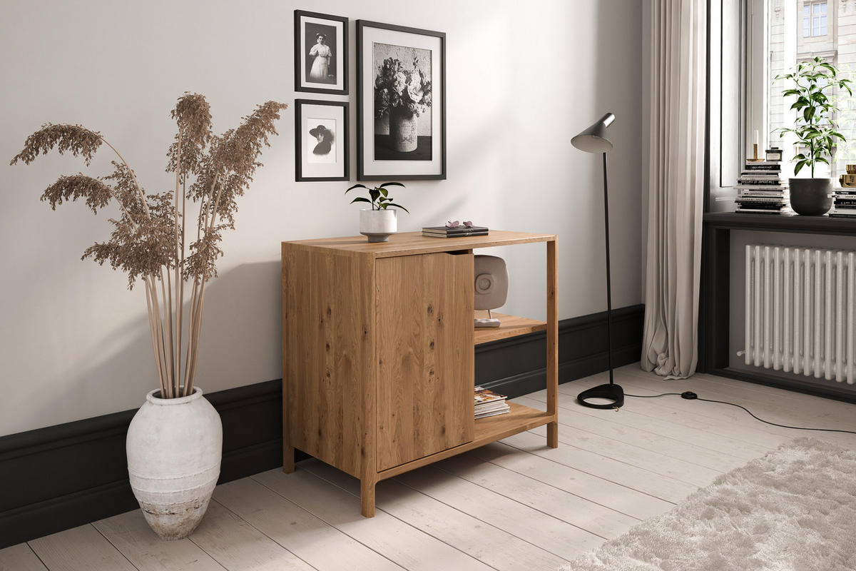 KOMMODE PAUL Wildeiche - Wildeiche, Holz (80/80/50cm) - byoak