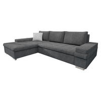 ECKSOFA Bangkok Mini Premium - Silberfarben/Hellgrau, Holz/Textil (274/182cm) - MIRJAN24