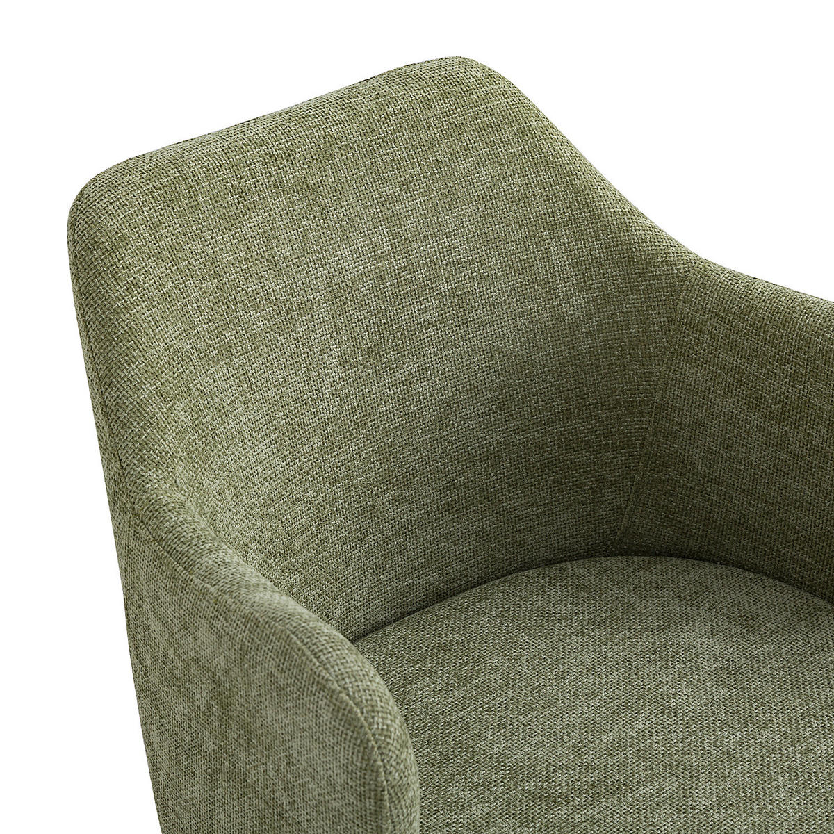 ARMLEHNENSTUHL - Strukturstoff, 2er-Set - Eichefarben/Olivgrün, Textil (55/85/60cm) - home24