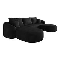 WOHNLANDSCHAFT Schwarz 266/168/85 cm 5-Sitzer Modular - Schwarz, Textil (266/85/168cm) - PANGIVO