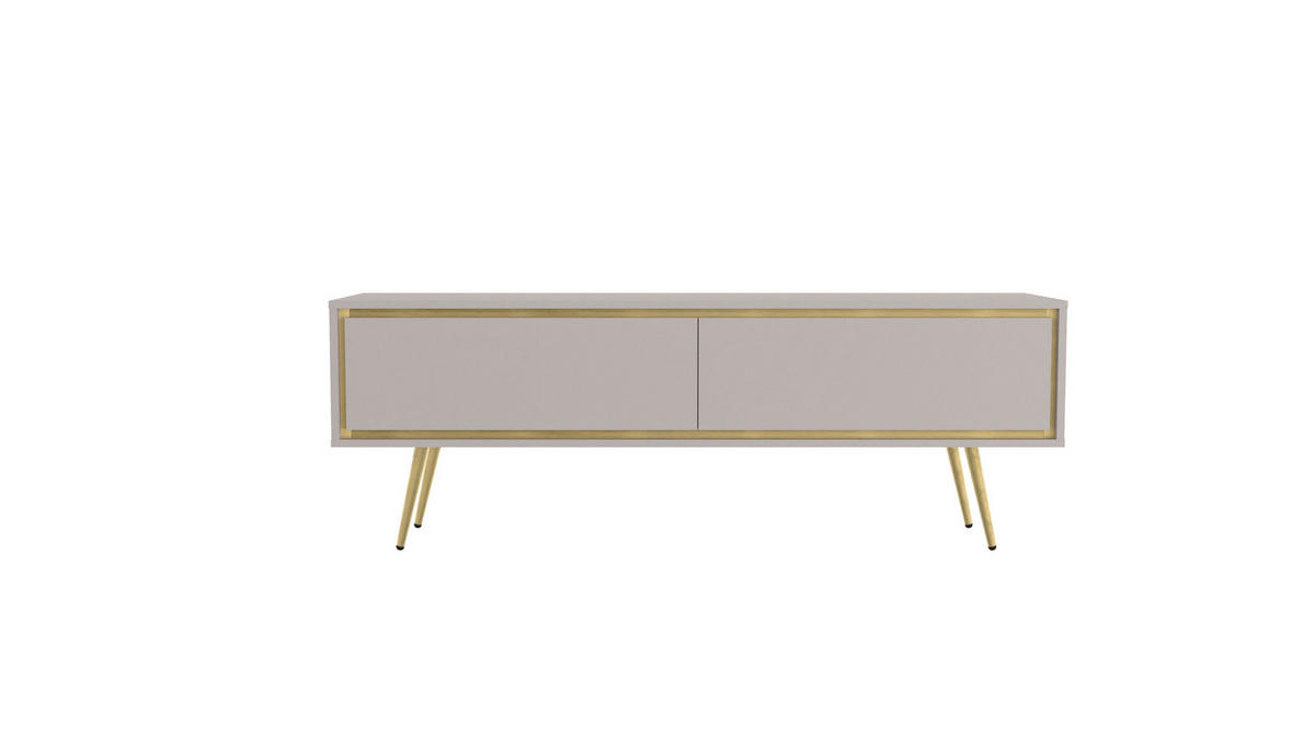 TV-LOWBOARD Tori 150 cm Kaschmir - Kaschmir/Goldfarben, Holzwerkstoff/Metall (150/50/40cm) - Ravio