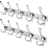 HANDTUCHHAKEN , (2er-Pack) Garderobenständer - Silberfarben, Metall (12.9/4.8/45cm) - BELZ