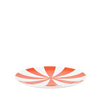 KUCHENTELLER Rote Streifen in Rot - 18cm - Multicolor, Keramik (18/18/2cm) - Blond Amsterdam