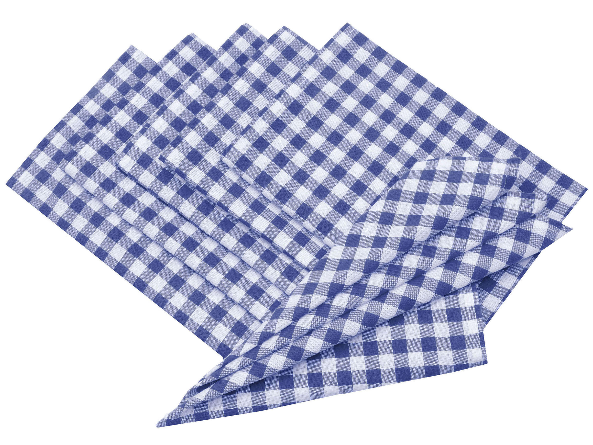 STOFFSERVIETTEN, 6er-Set, 45x45 cm, 100% Baumwolle, Blau - Blau, Textil (45/45cm) - Zollner