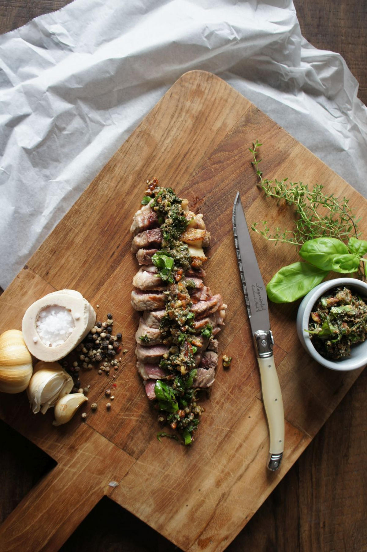 STEAKMESSER Premium Line Perlmutt 6 Stücke - Creme, Metall (24cm)