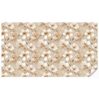 TAPETE - Blumen - künstlerisch - Gold - 400x220 cm - Beige, Papier (400/220cm) - OnlyWow