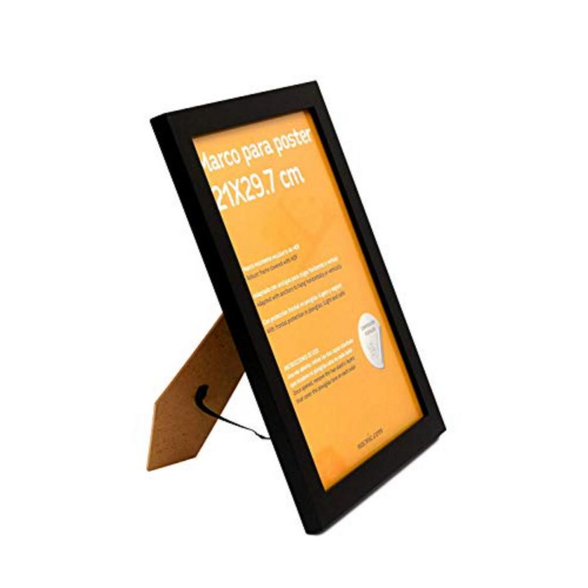 POSTER Set mit 4 Flameanimals A4 Schwarzer Rahmen - Schwarz, Papier (29.7/3cm) - Nacnic