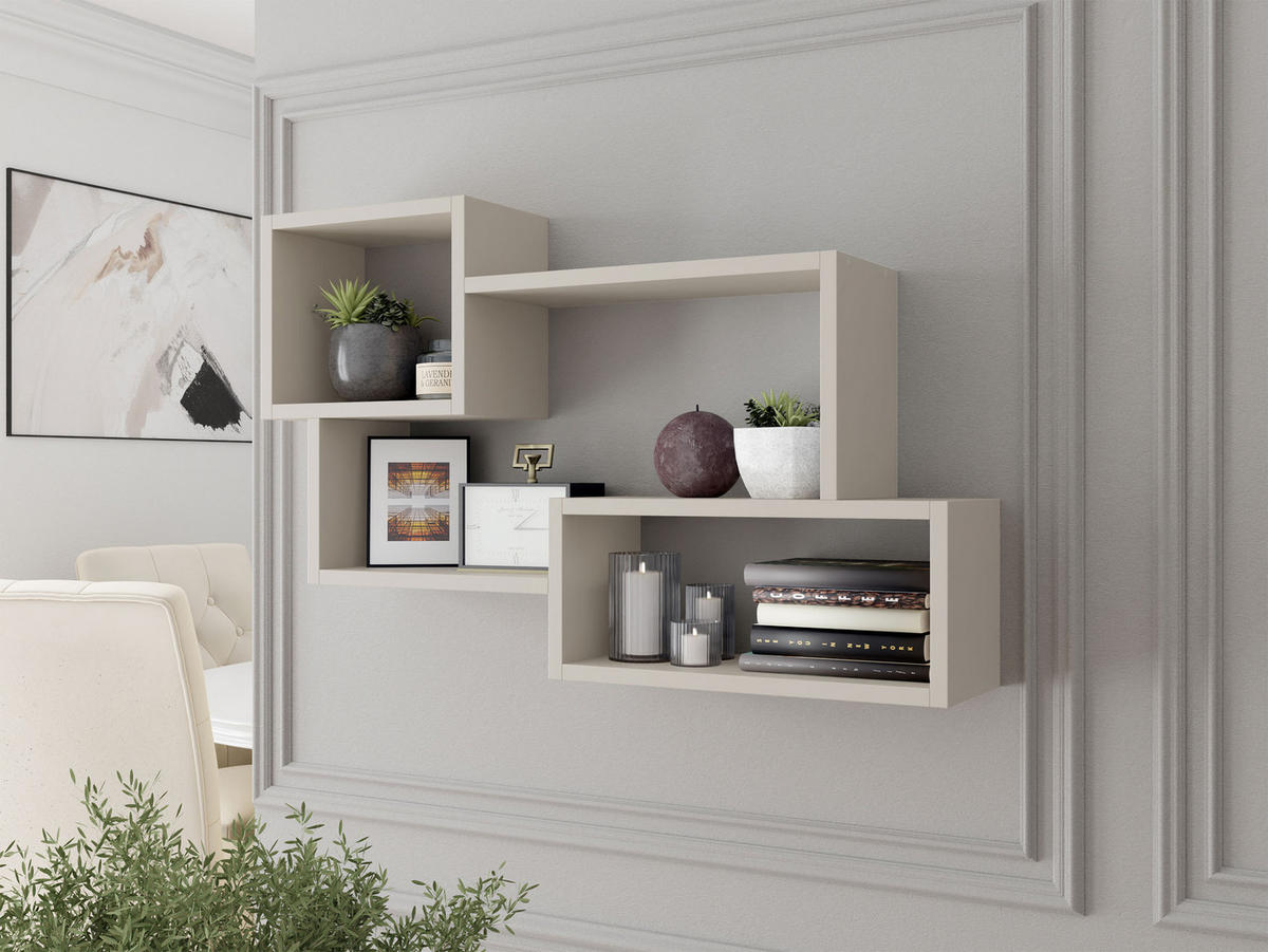 WANDREGAL Trio 005 - Kaschmir, Holzwerkstoff (87/54/18cm) - MIRJAN24