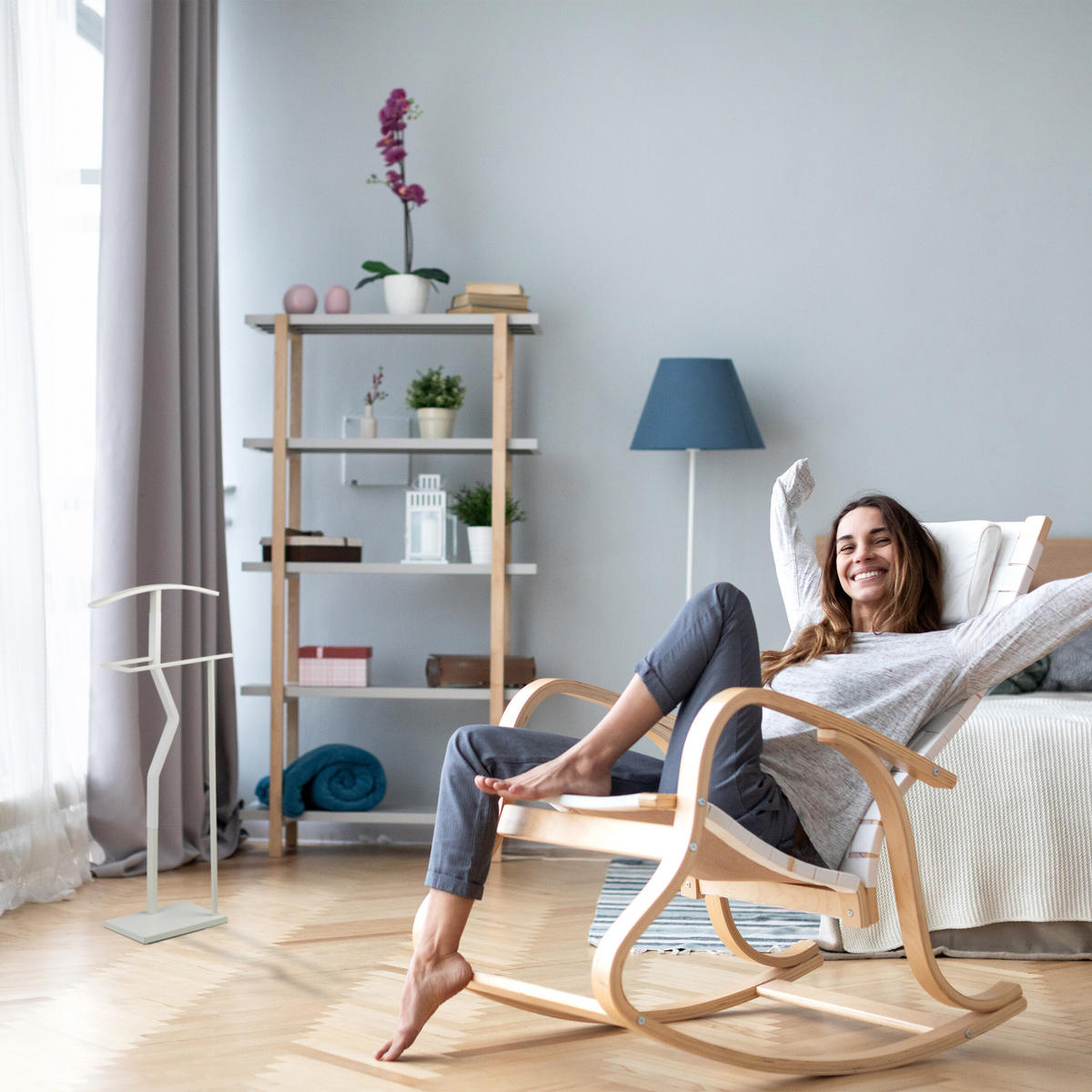 HERRENDIENER - Weiß, Holzwerkstoff/Metall (48/107/20cm) - Relaxdays