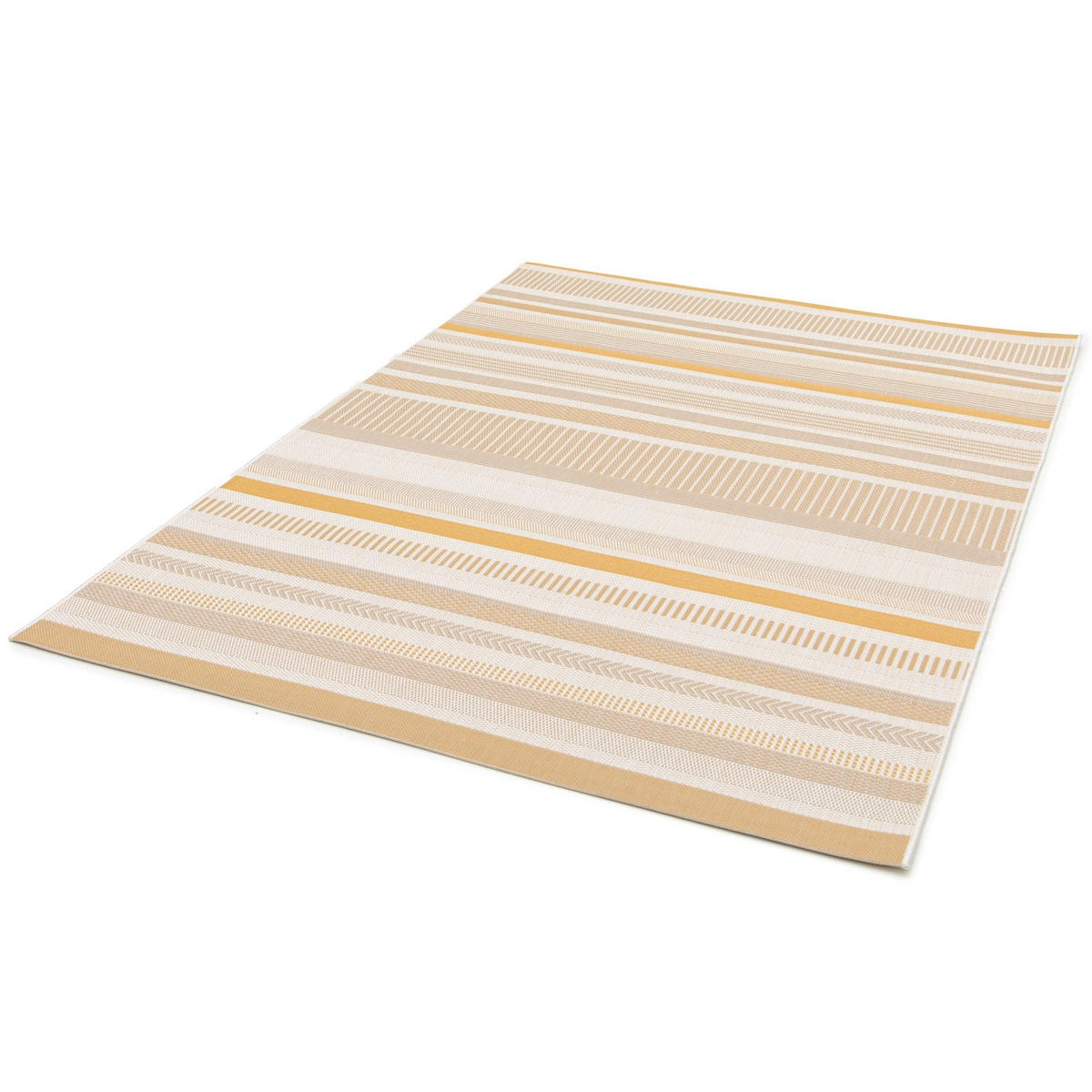 TEPPICH für Innen- und Außenbereich gestreift gelb - Gelb, Textil (160/230cm) - AFK Living