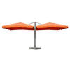 DOPPEL-AMPELSCHIRM + STÄNDER Orange 297/620 cm - Orange, Metall (620/297cm) - MCW