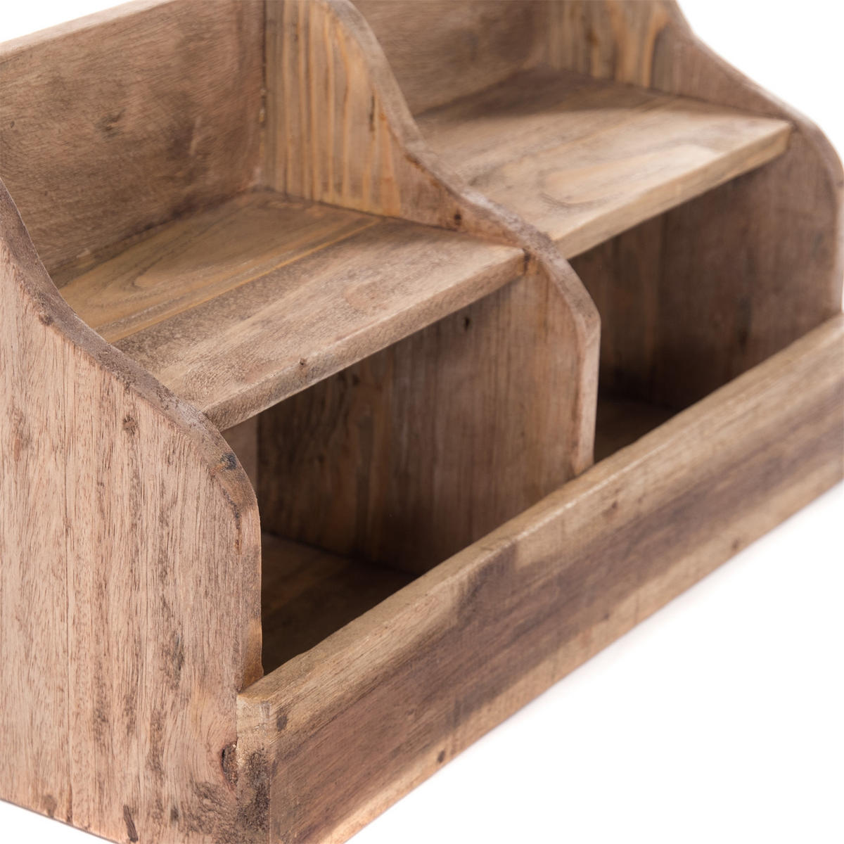 WANDREGAL Storage 40 Mahagoni Massivholz, 2 Fächer naturfarben - Naturfarben, Holz (40/25/20cm) - DESIGN DELIGHTS