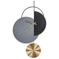 CEAS DE PERETE 32 cm metal gri Nendaz - gri, metal (32/60/2cm) - Beliani