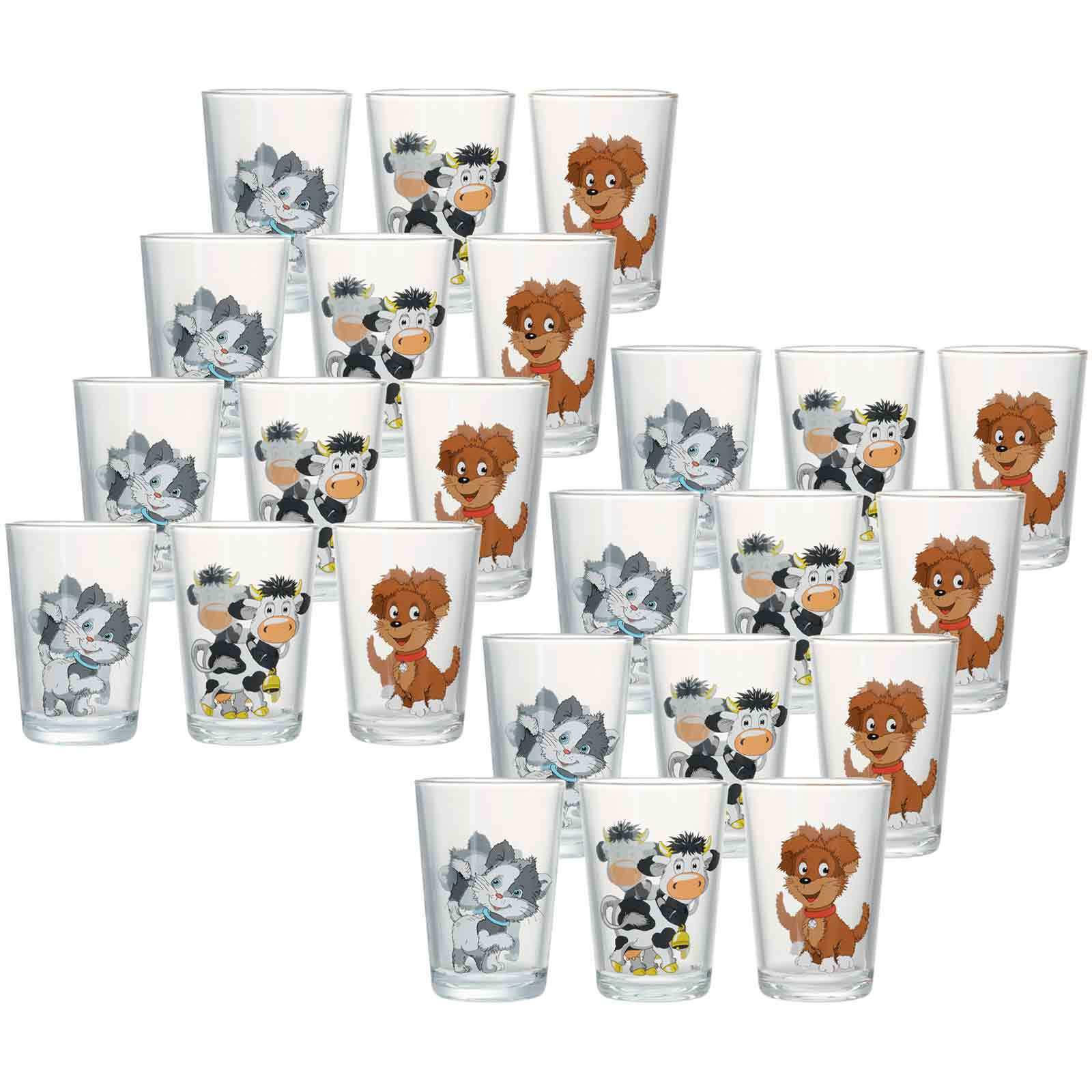 KINDERGLÄSER Hoftiere bunt 205 ml 24er Set - Multicolor, Glas (0.205L) - Ritzenhoff Breker