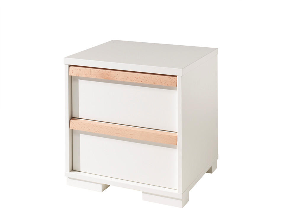 NACHTTISCH LONDON Weiß 49x40x49 cm - Weiß, Holzwerkstoff (49/49/40cm) - FURNLUX