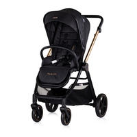 KOMBIKINDERWAGEN Marbella 3 in 1 schwarz Fußabdeckung Einlage i-Size Babyschale - Schwarz, Metall (90/63/108cm) - Chipolino