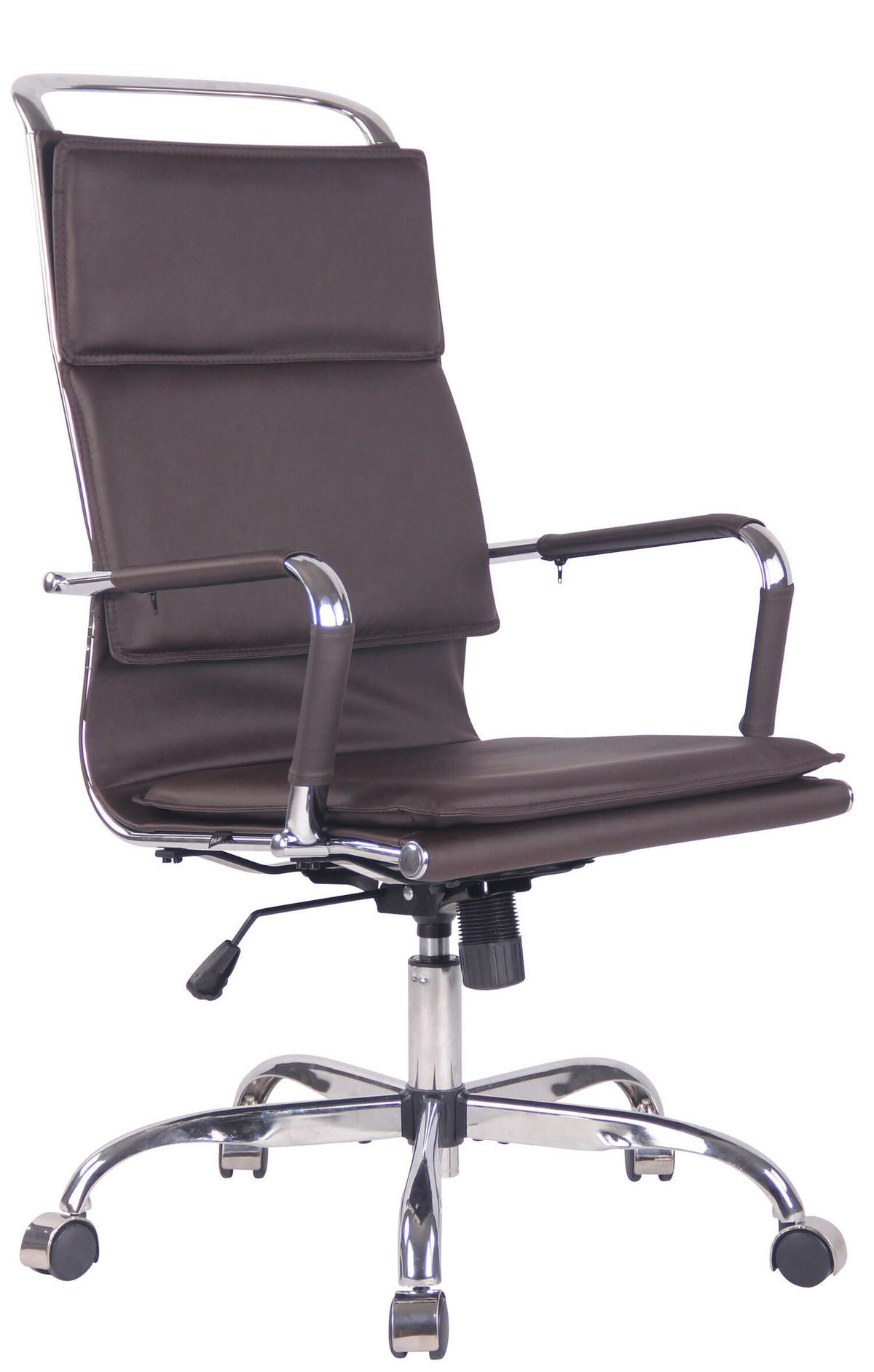 BÜROSTUHL Beta, Kunstleder Coffee - Cappuccino, Textil/Metall (58/120/63cm) - TPFLiving