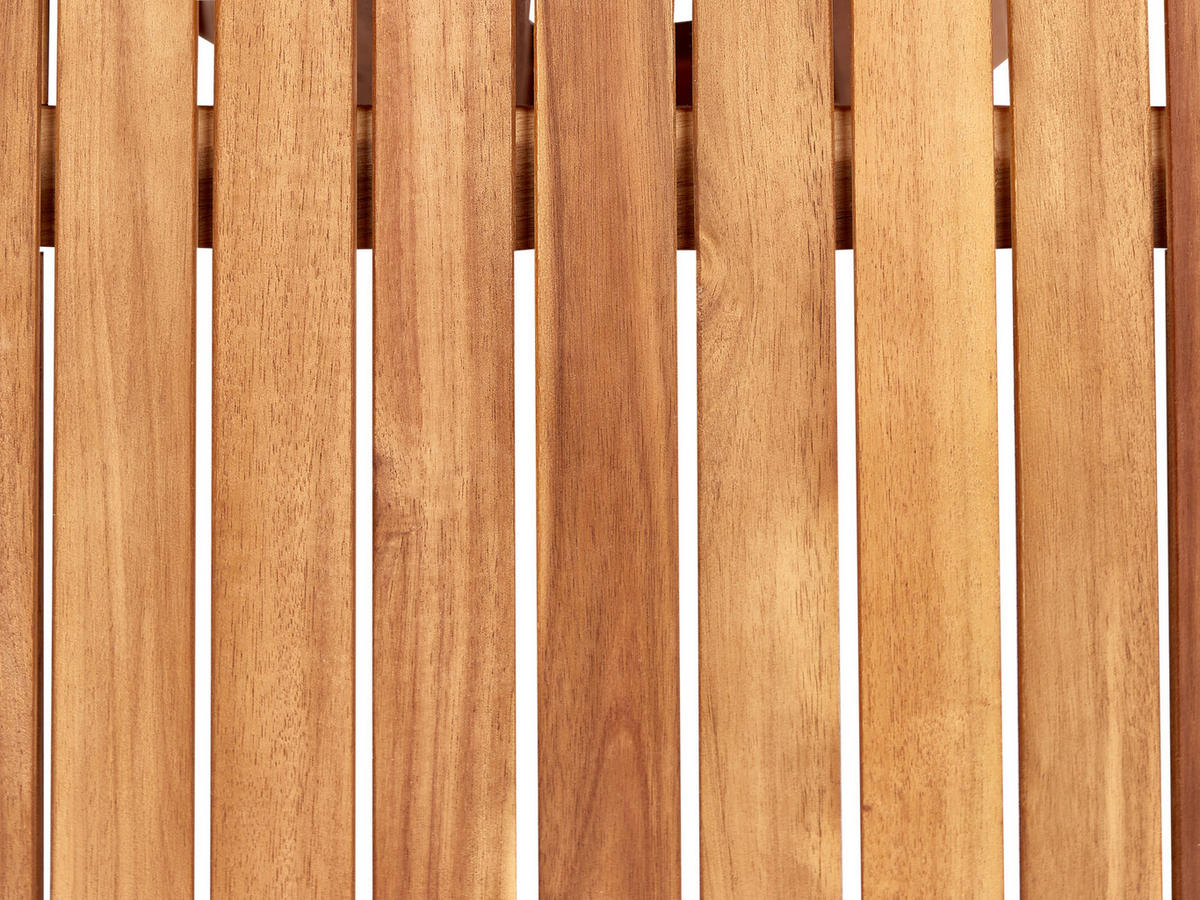 GARTENTISCH Heller Holzfarbton Agello - Hellbraun, Holz (120/120/74cm) - Beliani