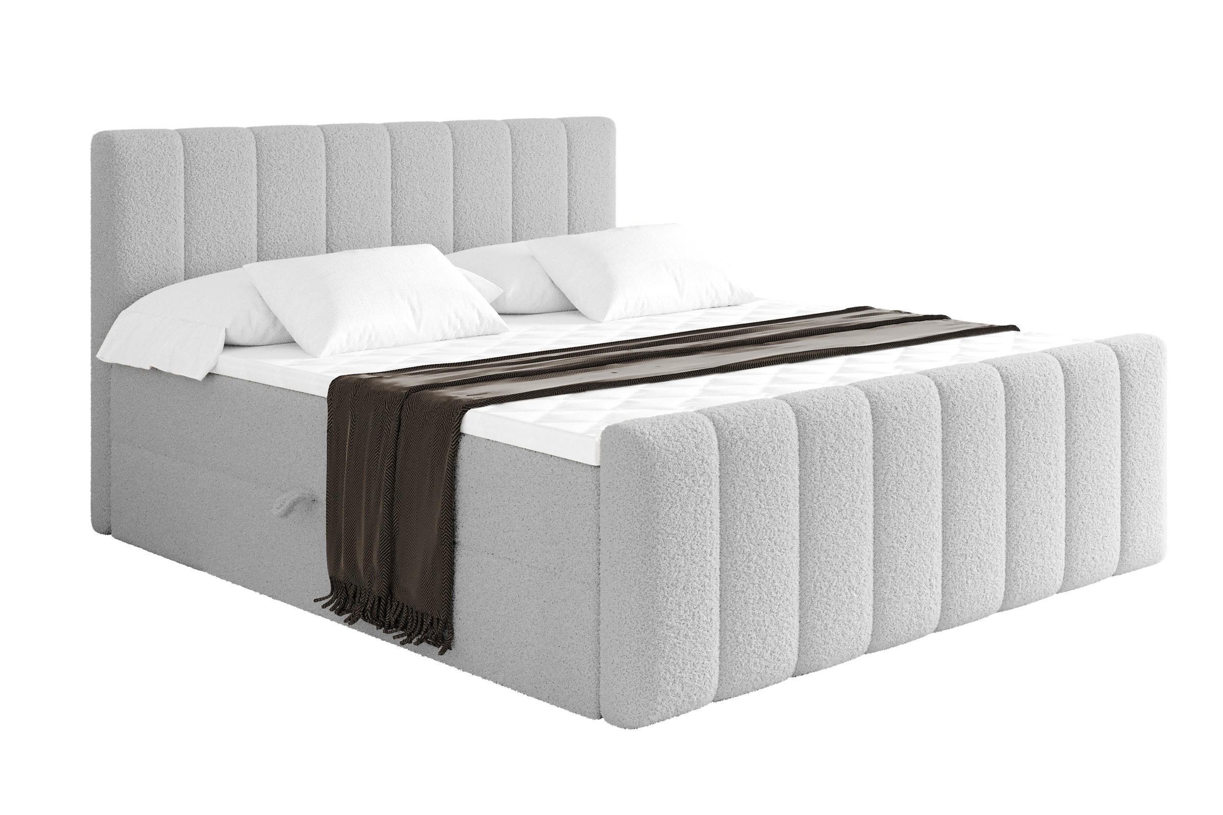 Altdecor Boxbett Hellgrau 140x200 cm