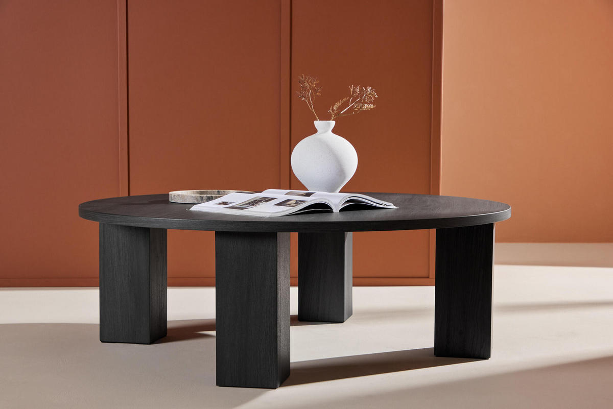 COUCHTISCH JUNO Schwarz 120x120x41 cm - Schwarz, Holzwerkstoff (120/120/41cm) - FURNLUX