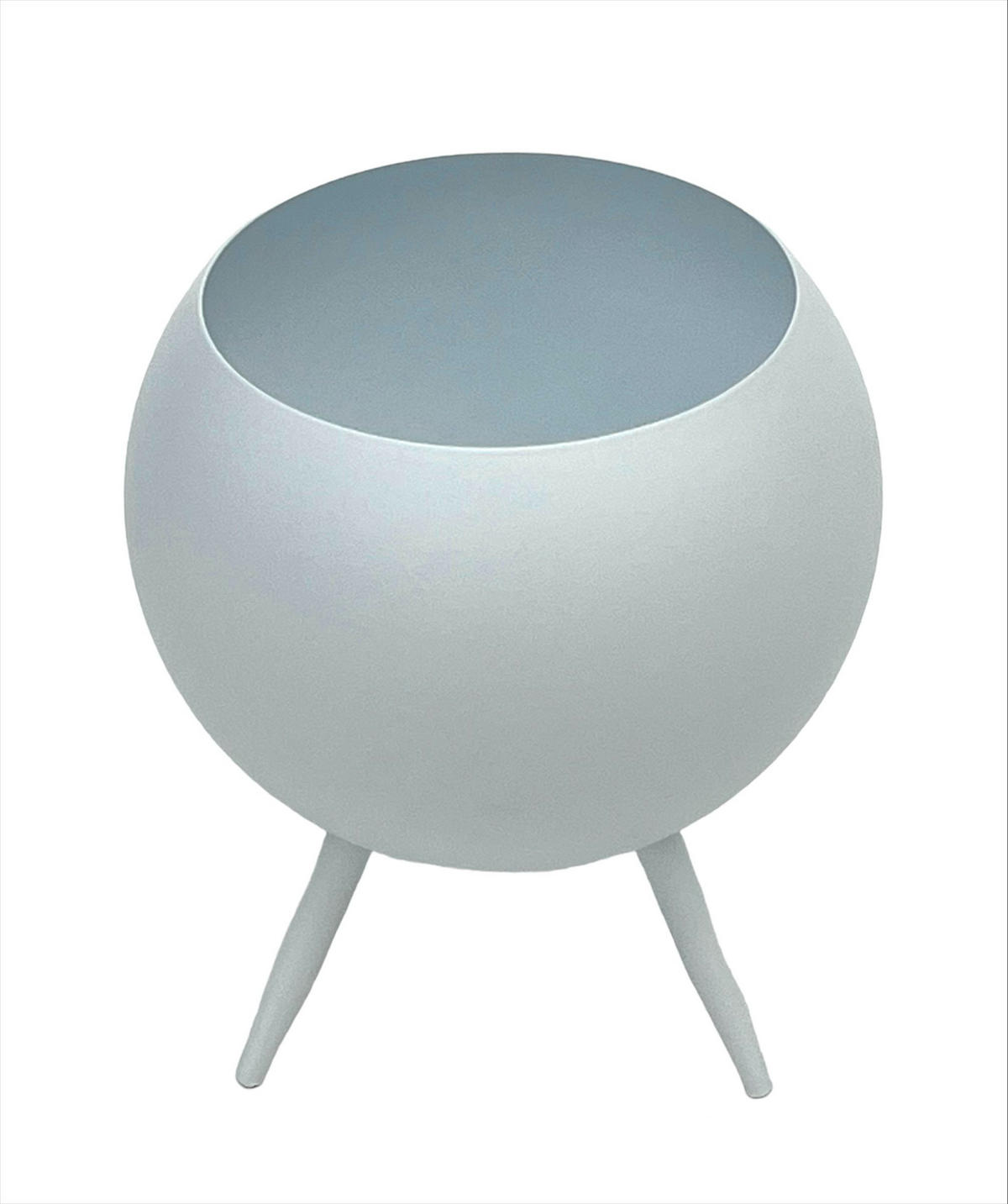 BLUMENHOCKER Metall mit Topf Weiß 19 cm 96259 S - Weiß, Metall (13/19/13cm) - DanDiBo