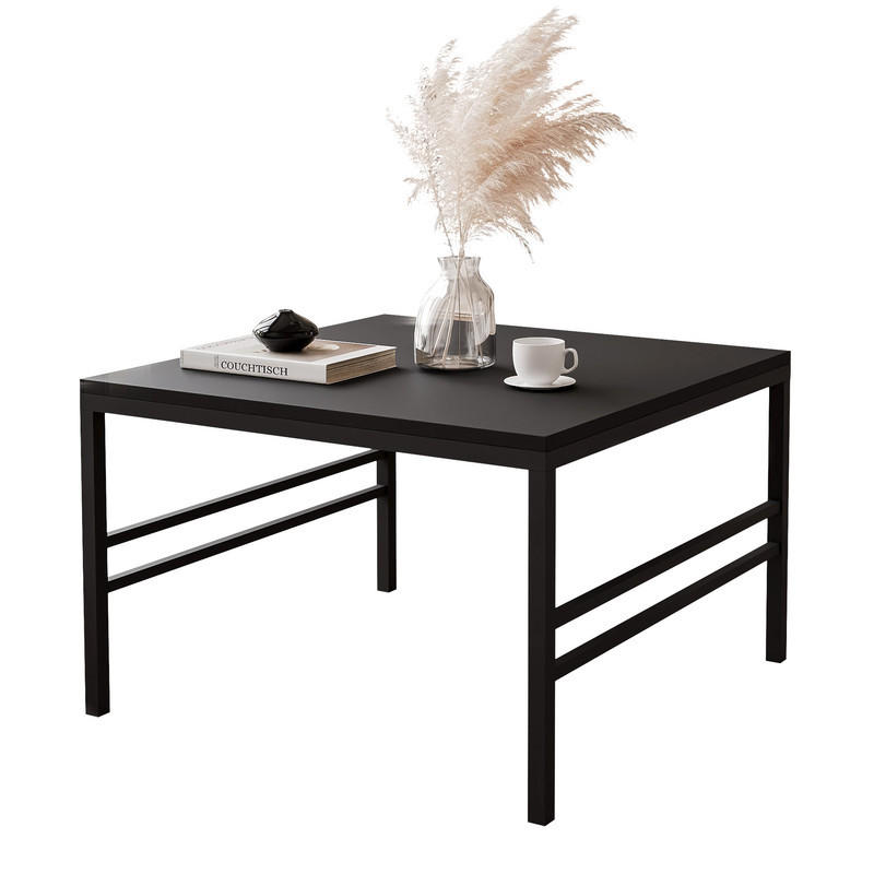 COUCHTISCH FORMA 60/60 cm Quadrat, Schwarz matt - Schwarz, Metall (60/60/46cm) - Idohome