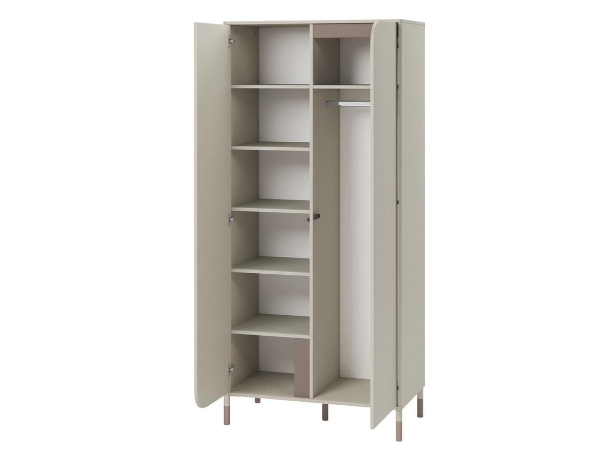 KINDERKLEIDERSCHRANK Harmony 2D HR01 - Kaschmir/Trüffeleichefarben, Holzwerkstoff/Metall (92/201/50cm) - MIRJAN24