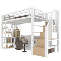 HOCHBETT 90/200 cm Weiß aus Metall und MDF mit LED-Lichtleiste - Weiß, Holzwerkstoff (90/200cm) - OKMYHOME