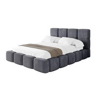 POLSTERBETT mit Bettkasten und Lattenrost, Bett mit Matratze H3/H4, Kopfteil, Boxbett, Doppelbett mit Stauraum - NATA 120x200 Dunkelgrau - Dunkelgrau, Holzwerkstoff/Textil (120/200cm) - ALTDECOR