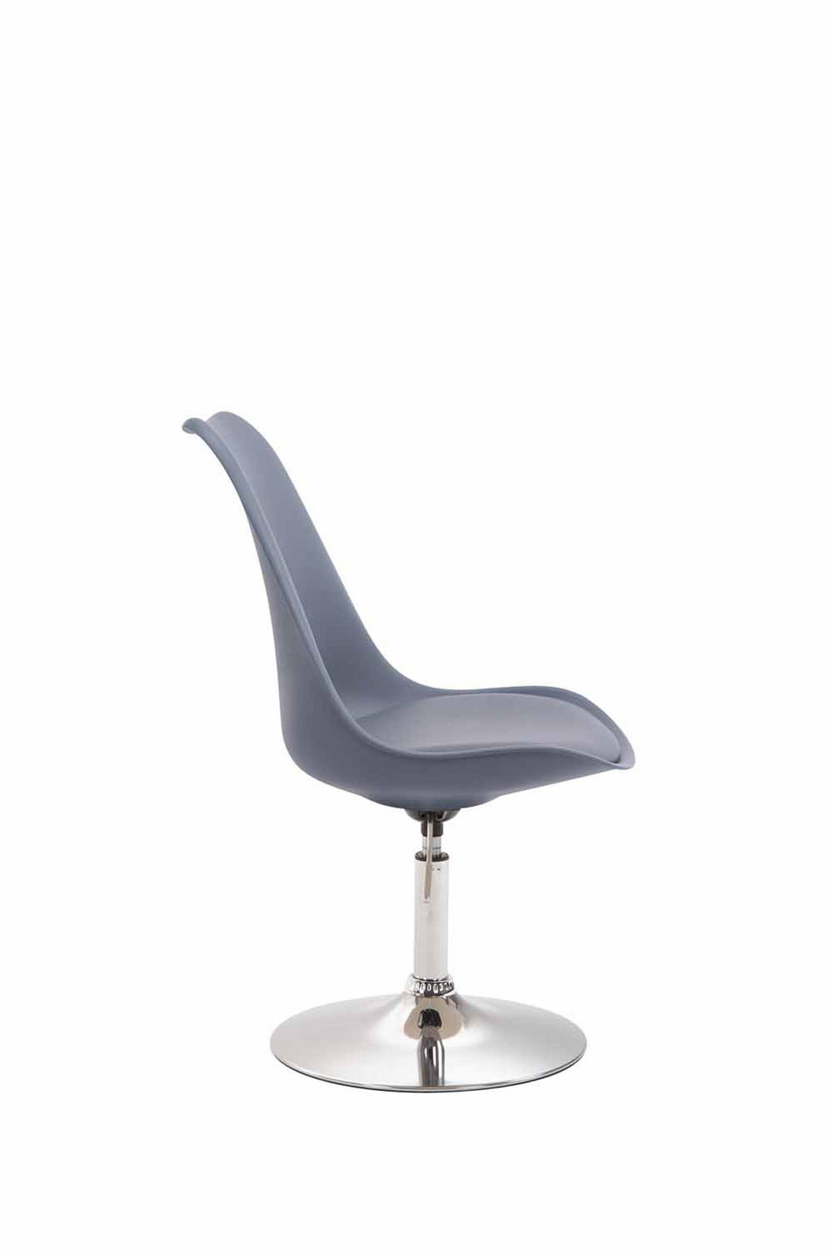 DREHSTUHL Kunststoff grau - Chromfarben/Grau, Kunststoff/Metall (48/76/57cm) - CLP