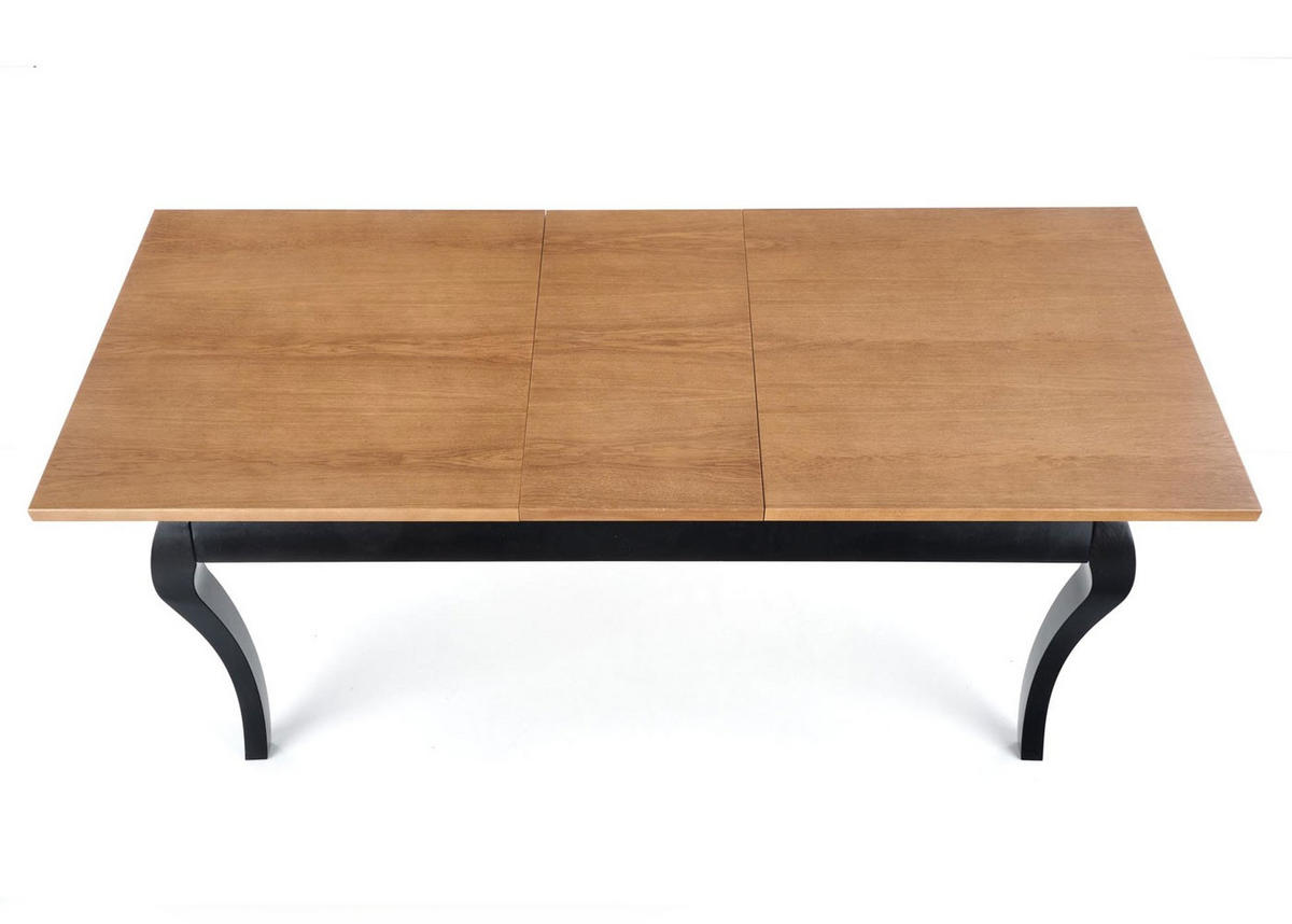 ESSTISCH Windsor Eiche dunkel / schwarz 160-240 / 90 / 76cm - Eichefarben/Schwarz, Holz/Holzwerkstoff (90/240/76cm) - Feldmann-Wohnen