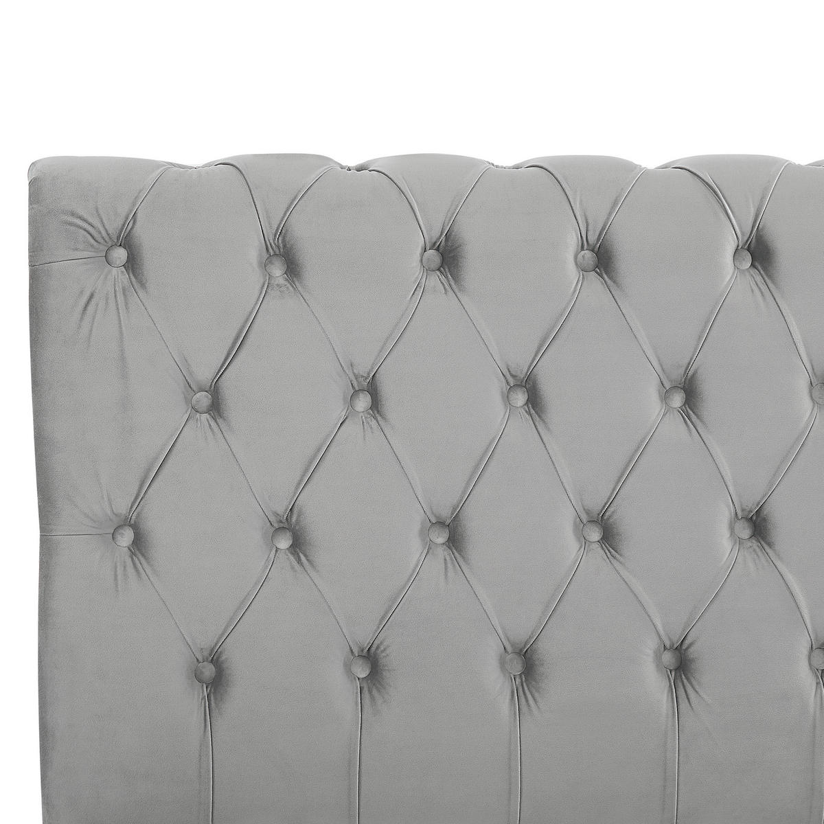 BETT 140/200cm Hellgrau Avallon - Hellgrau, Textil (140/200cm) - Beliani