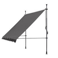 KLEMMMARKISE 300 x130cm Grau - Grau, Metall (300/290/130cm) - QUICK STAR