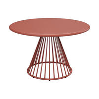 GARTENTISCH - 4 -Sitzer - Stahl - terracotta - BIRMOS - Braun, Metall (120/120/74cm) - Vente-Unique