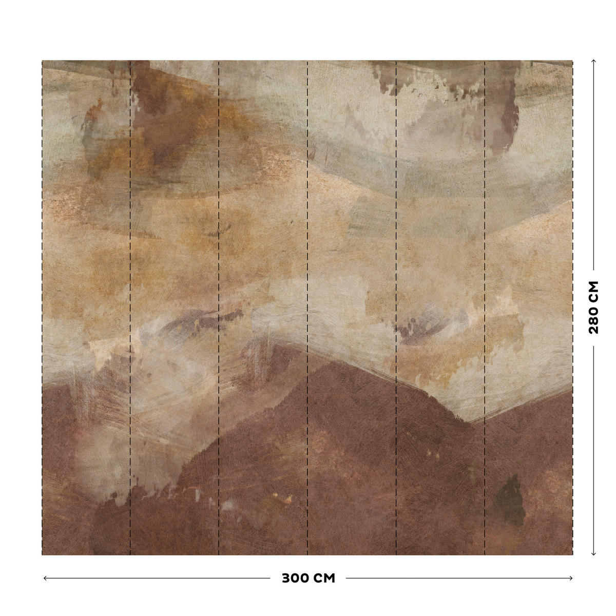 FOTOTAPETE Nigai 280x300cm - Braun, Papier/Kunststoff (300/280cm) - Graham & Brown